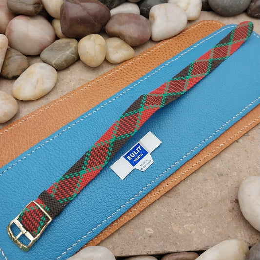 5/8" 16mm Perlon Mesh Dive Watch New Old Stock Argyle Vintage Watch Band