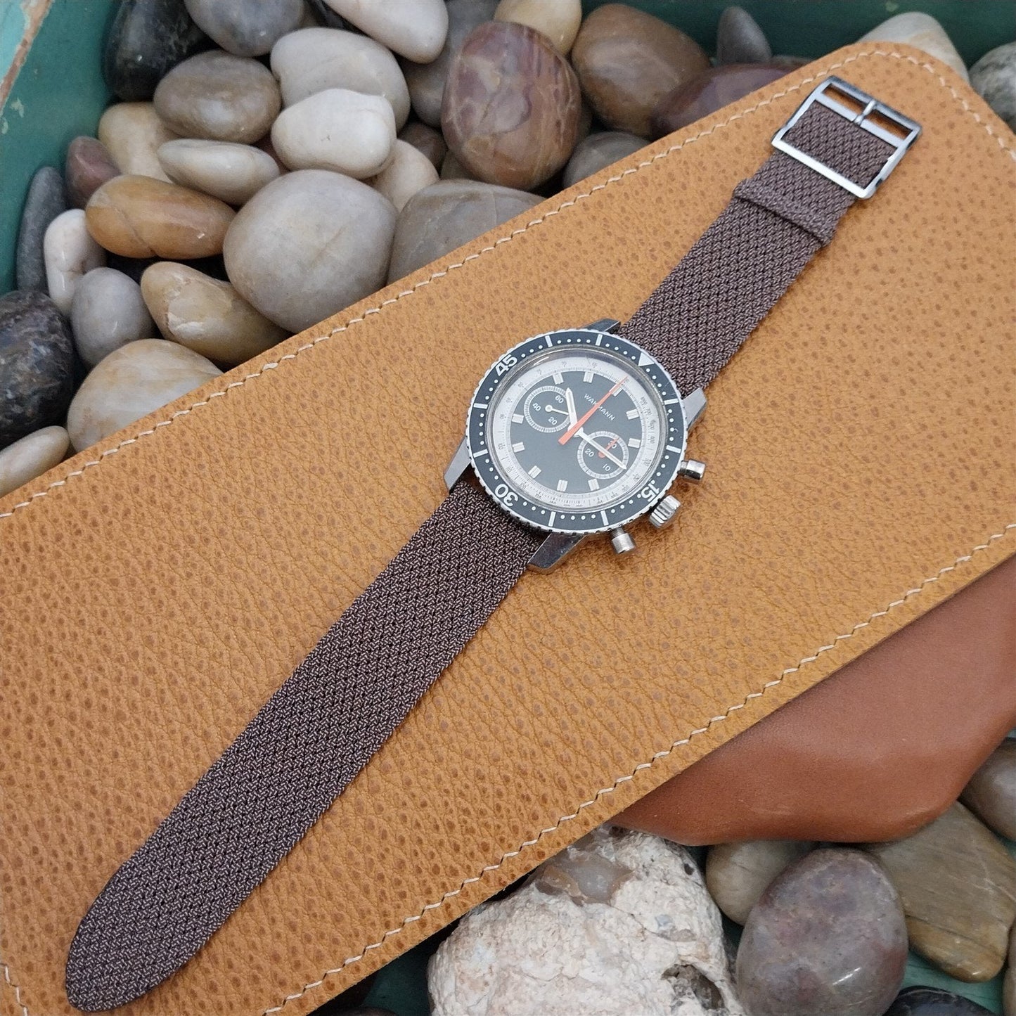 20mm Perlon Melange 2-piece Classic 1960s Unused Vintage Watch Band