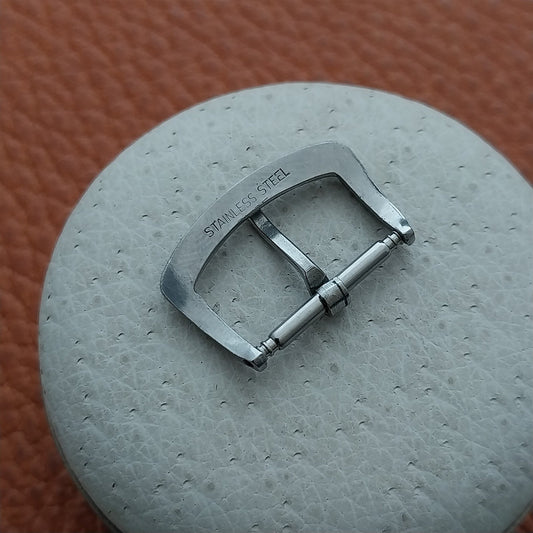 1950s 5/8" 16mm Solid Stainless Steel Classic Unused Vintage Watch Strap Buckle