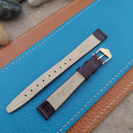 Vintage 12mm Lizard-Grain Leather Hirsch Ricoh Womens Unused Classic Watch Strap