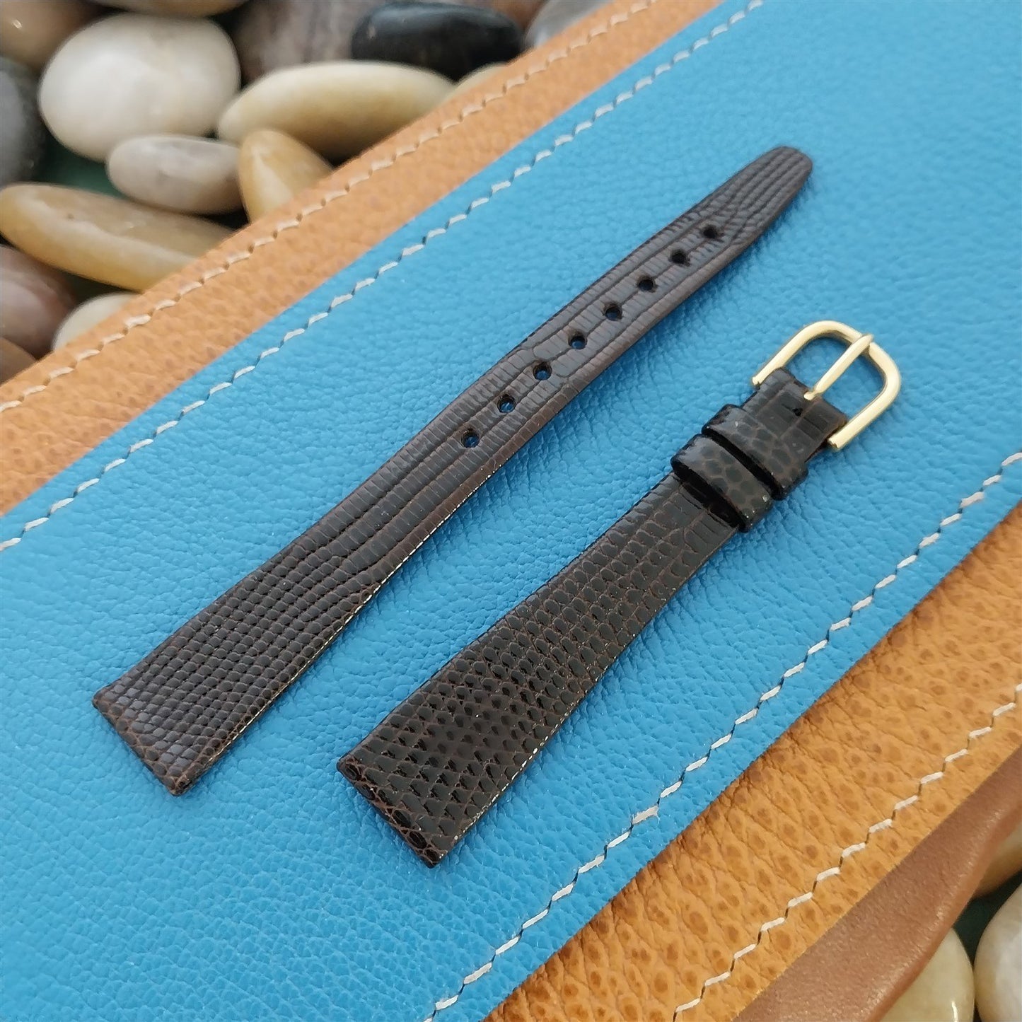 Vintage 14mm Genuine Lizard Hirsch Unused Womens Classic Tapered Watch Band