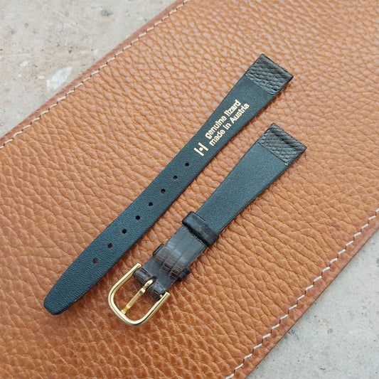 14mm Brown Lizard Hirsch Ladies Classic Tapered Watch Strap