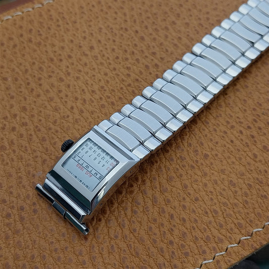 18mm 19mm Stainless Steel JB Champion 1969/1970 Calendar Vintage Watch Band nos