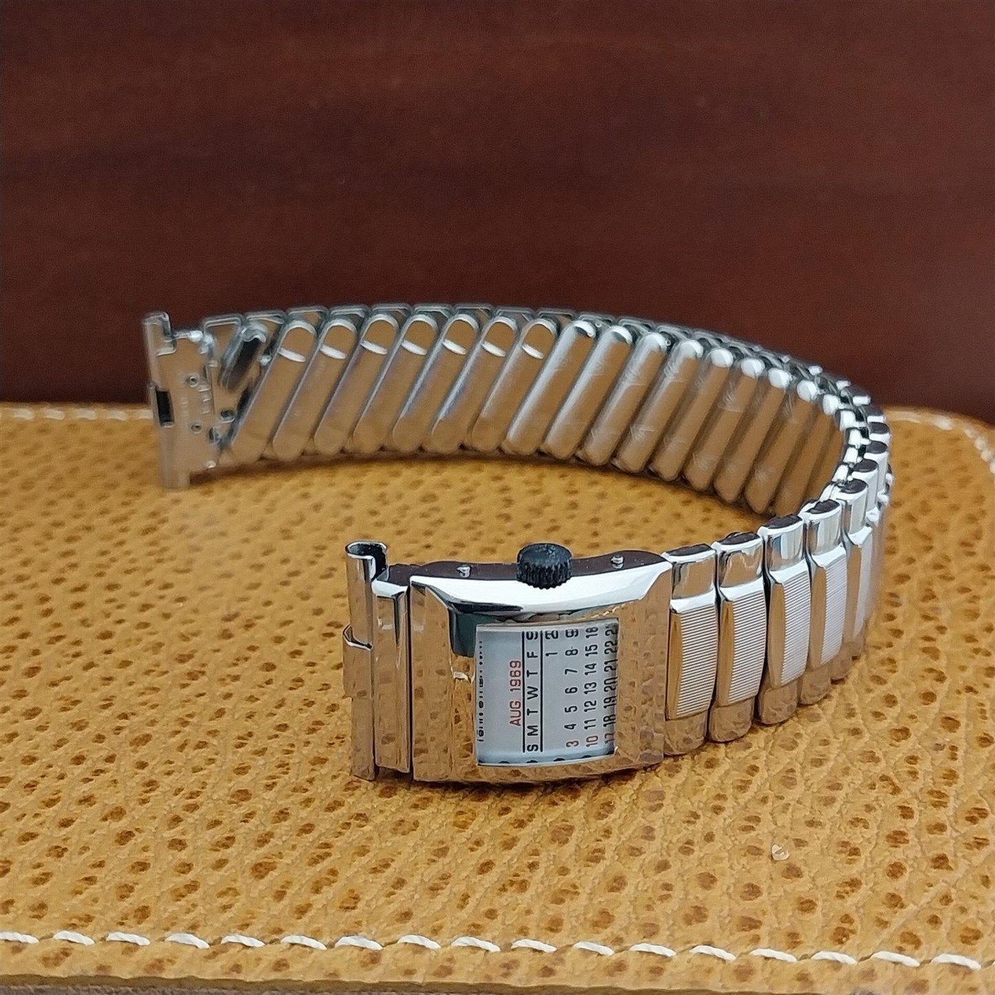 18mm 19mm Stainless Steel JB Champion 1969/1970 Calendar Vintage Watch Band nos