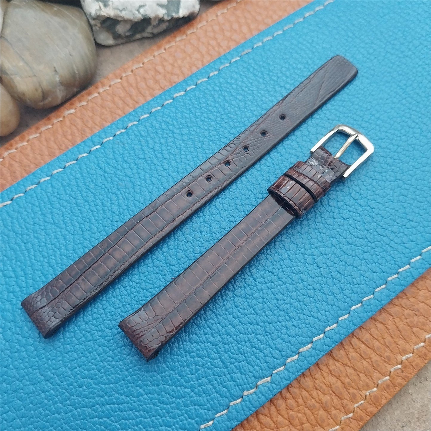 10mm 3/8" Seiko Lizard & Signed Gold-Filled Buckle New Old Vintage Watch Band