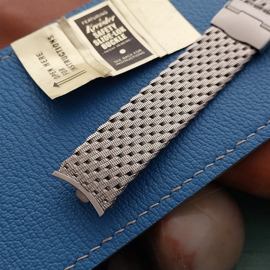 17.2mm Classic Stainless Steel Braided Mesh Kreisler Unused Vintage Watch Band