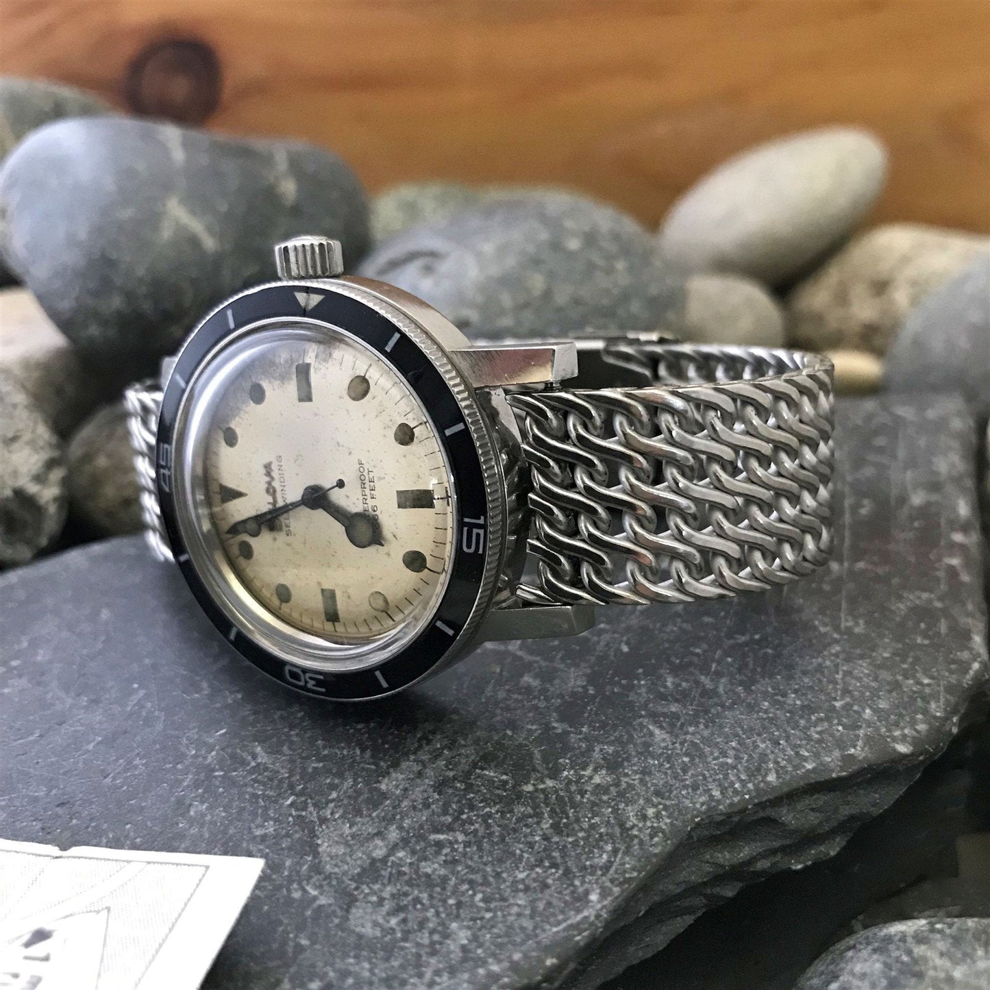 Vintage 17.2mm Stainless Steel Thick Mesh Kreisler nos Unused Classic Watch Band