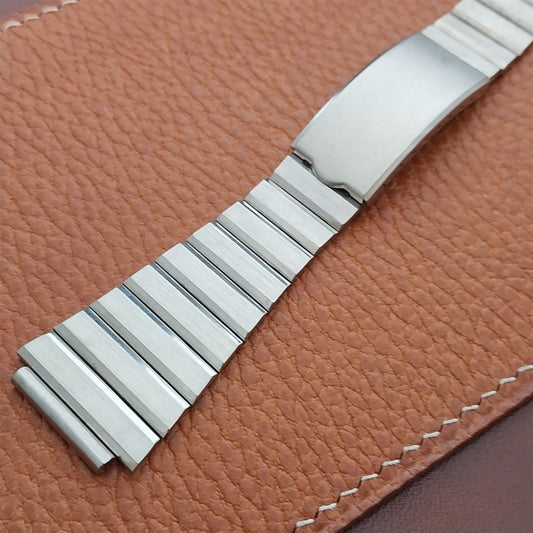 Vintage 19mm Stainless Steel Flared-End nos Unused 1970s Classic Watch Band