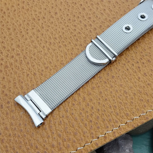 1950s USA Stainless Steel Mesh nos Vintage Watch Band Forstner 19mm 18mm 16mm