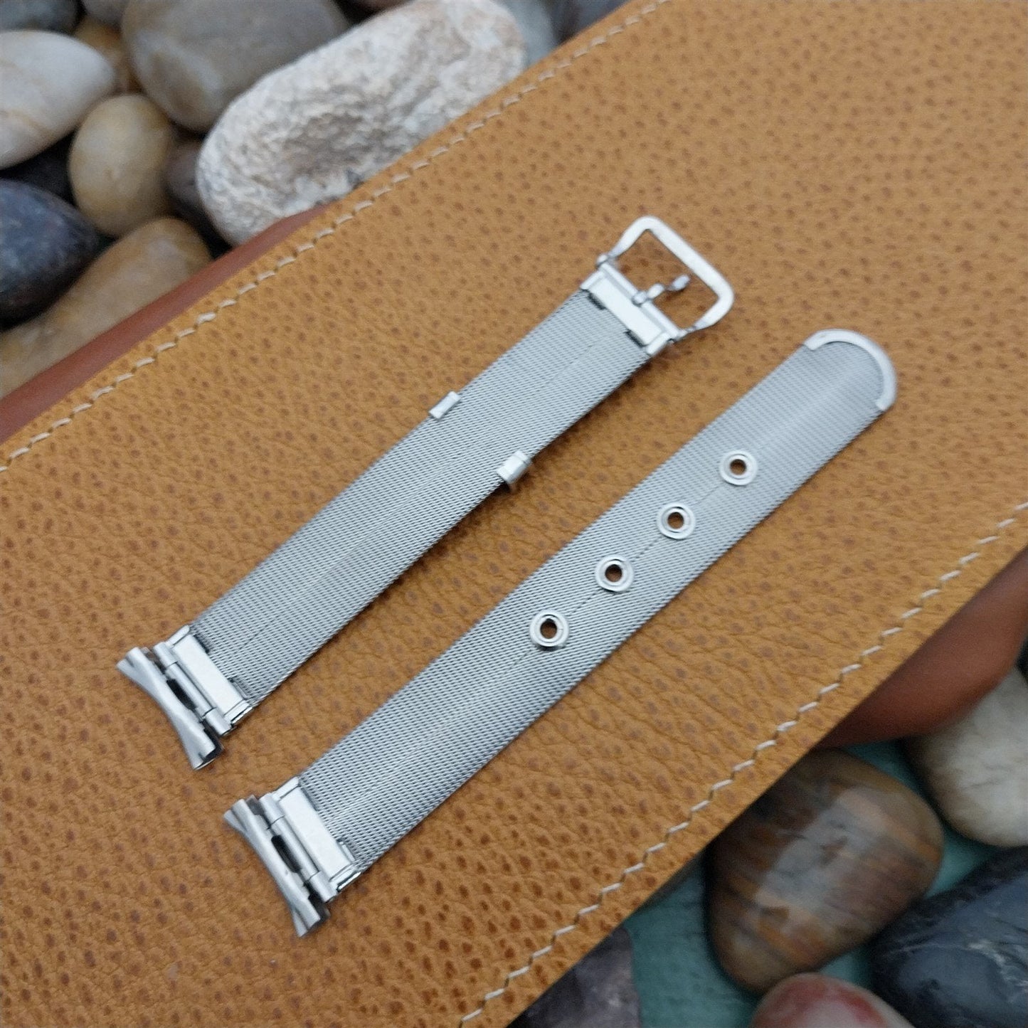 1950s USA Stainless Steel Mesh nos Vintage Watch Band Forstner 19mm 18mm 16mm