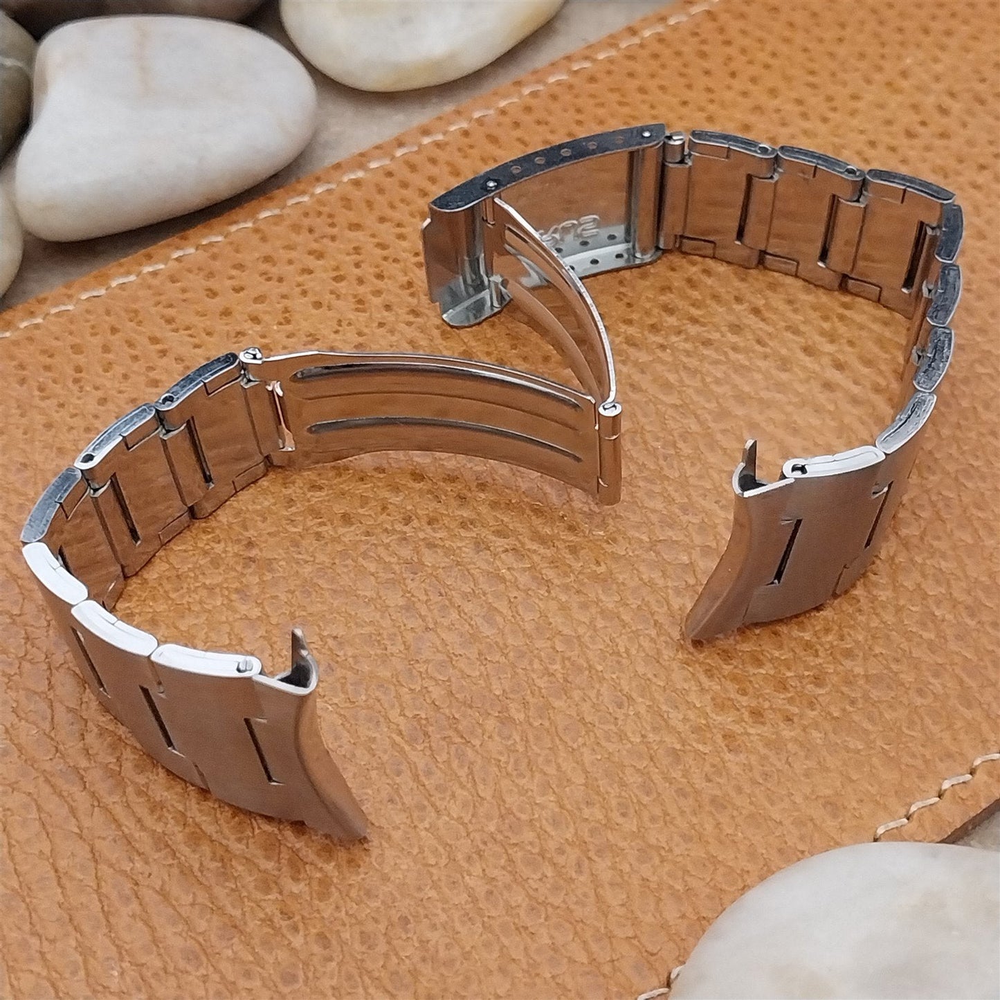 22mm 7/8" Benrus Stainless Steel Unused nos Unused 1970s Vintage Watch Band