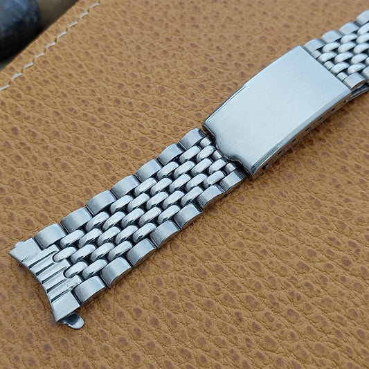 17.3mm Vintage Beads of Rice Stainless Steel Short Unused 1960s-1970s Watch Band