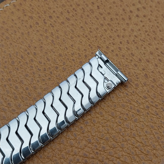 1950s Forstner 16mm 18mm 19mm nos Stainless Steel Classic Expansion Watch Band