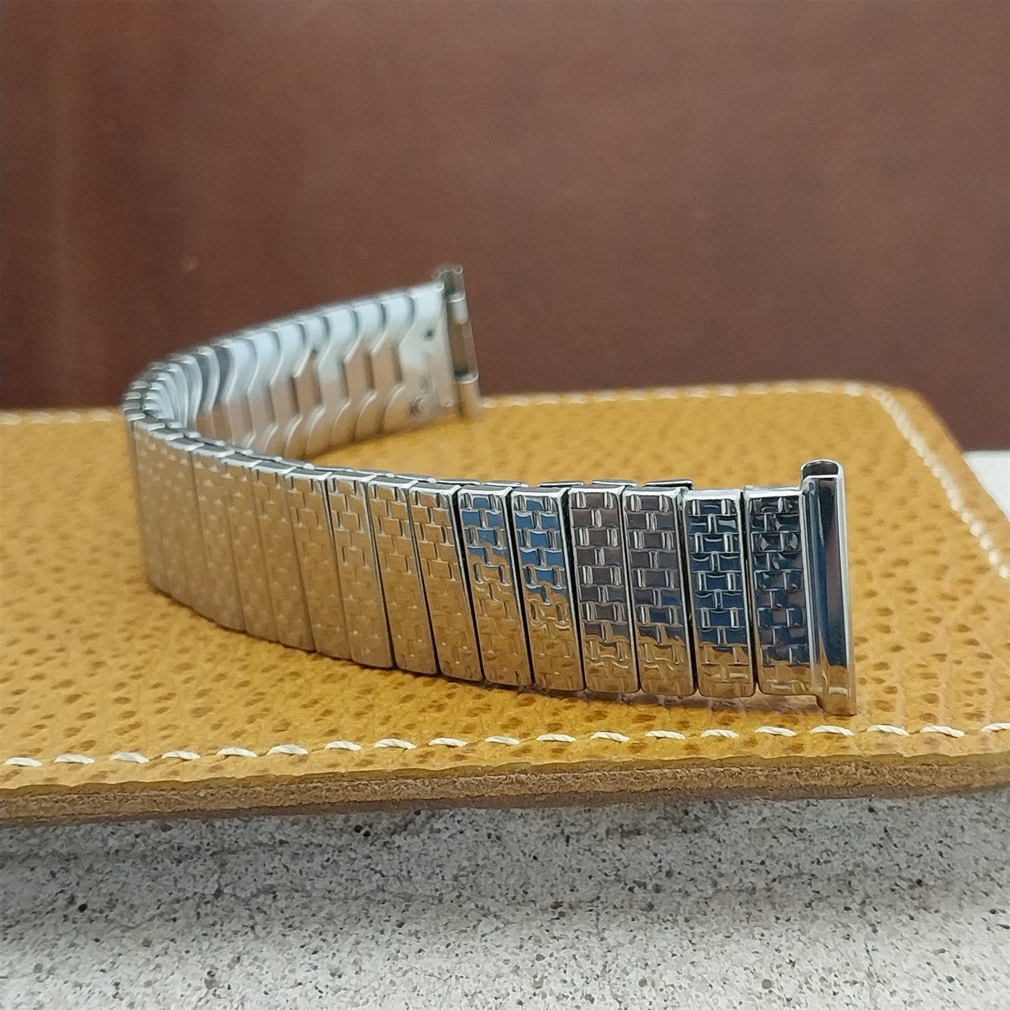 1950s Forstner 16mm 18mm 19mm nos Stainless Steel Classic Expansion Watch Band