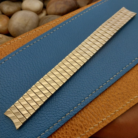 1960s 5/8" 10k Gold-Filled nos Scissor Expansion Lenox USA Vintage Watch Band