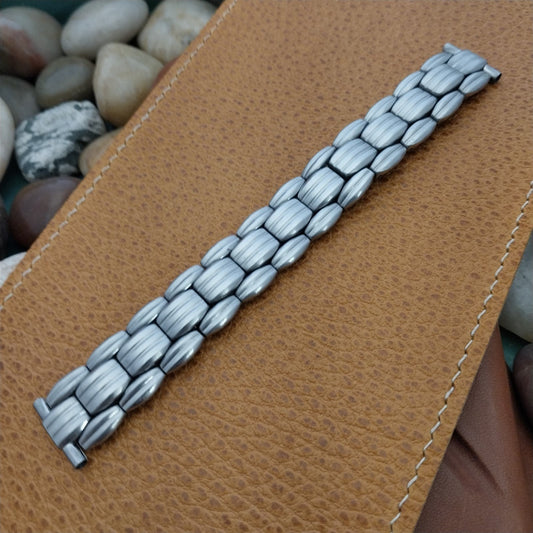18mm Kaye Matte Stainless Steel Quadra-Flex Expansion Unused Vintage Watch Band