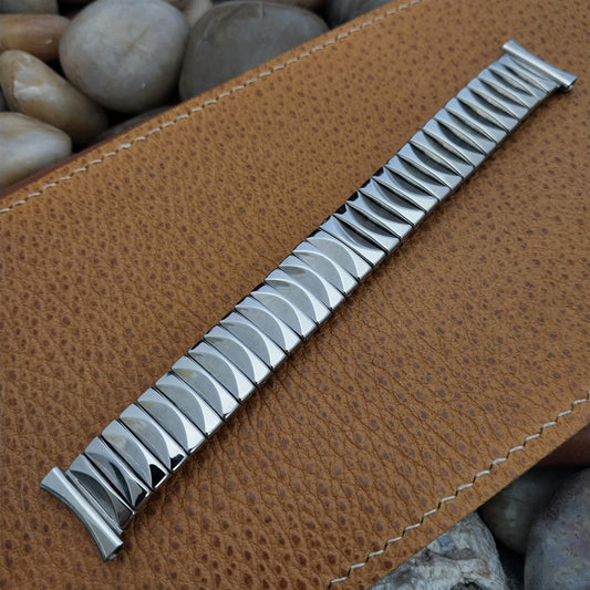 19mm 18mm 16mm 1950s Stainless Steel Stretch Stonewall Unused Vintage Watch Band