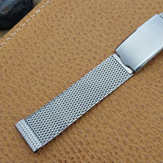 17.2mm Stainless Steel Mesh Gemex USA nos 1960s Vintage Watch Band 11/16"