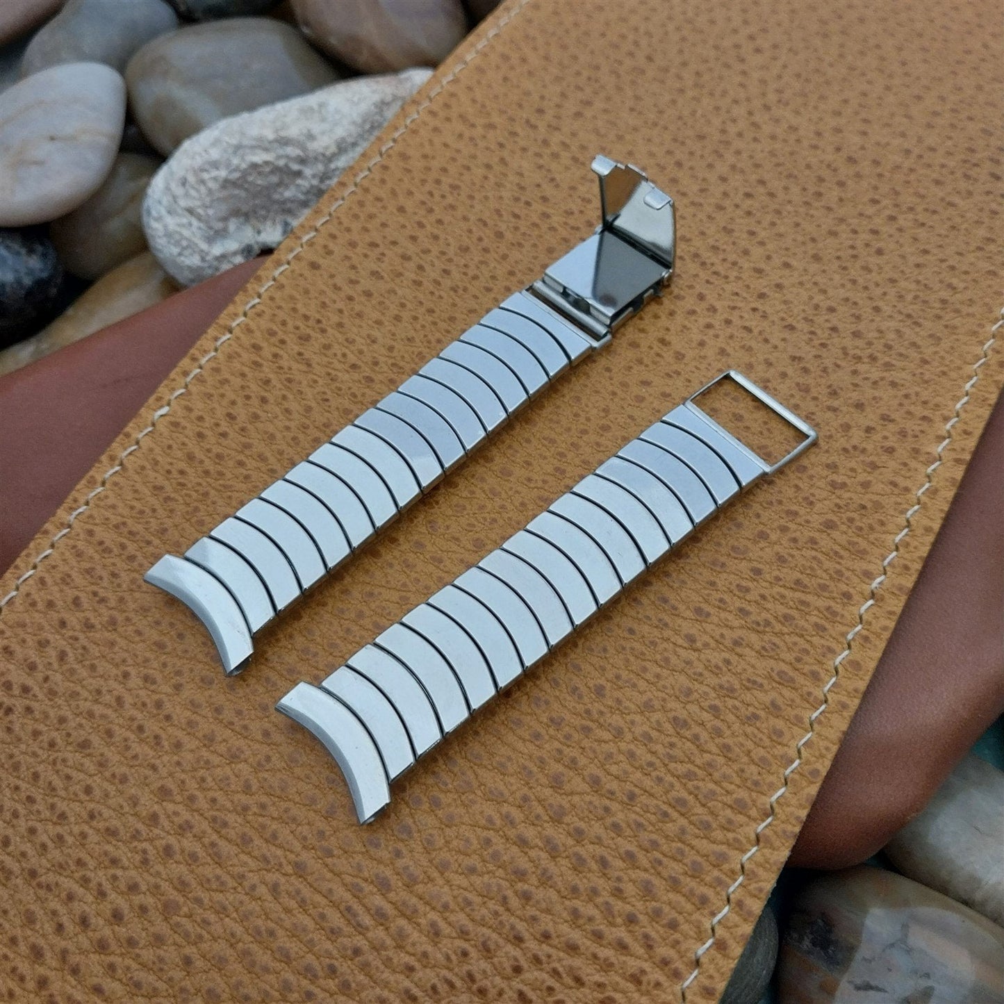 16mm 18m 19mm Stainless Steel Lenox Classic 1960s nos Vintage Watch Band