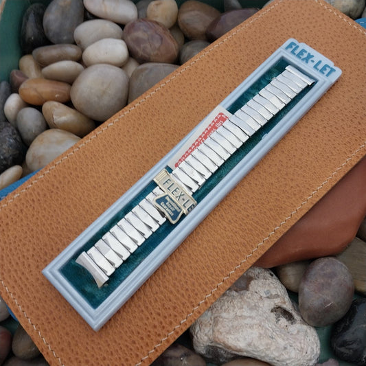 1959 Flex-Let USA Stainless Steel Expansion 17mm Vintage Watch Band nos