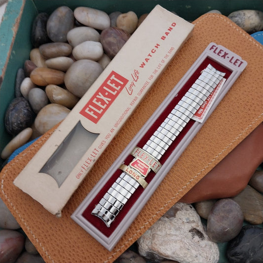1956 Flex-Let USA Stainless Steel Expansion Unused nos Vintage Watch Band
