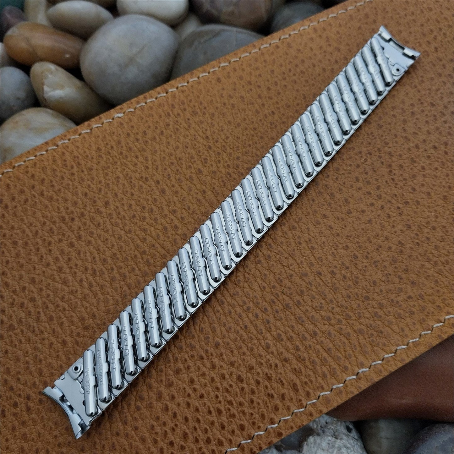 1956 Flex-Let USA Stainless Steel Expansion Unused nos Vintage Watch Band