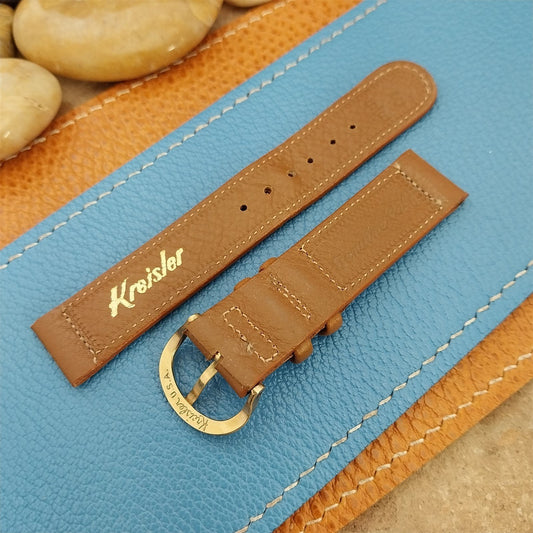 5/8" Kreisler Brown Calfskin Leather Short Classic nos Vintage Watch Band