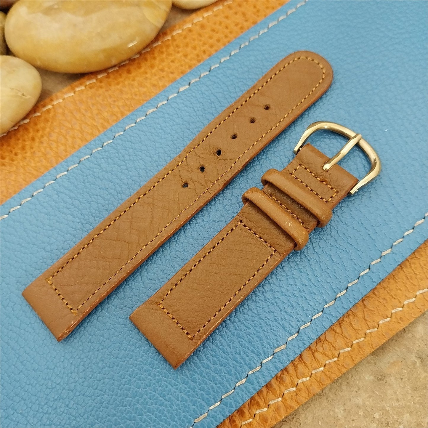 5/8" Kreisler Brown Calfskin Leather Short Classic nos Vintage Watch Band