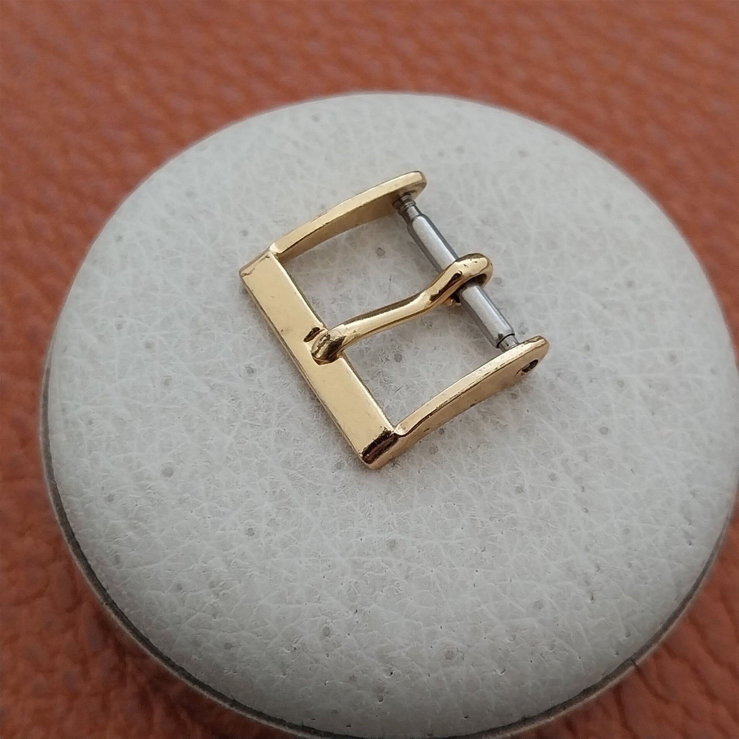 nos 14mm yellow Gold-Tone Vintage Watch Band Buckle