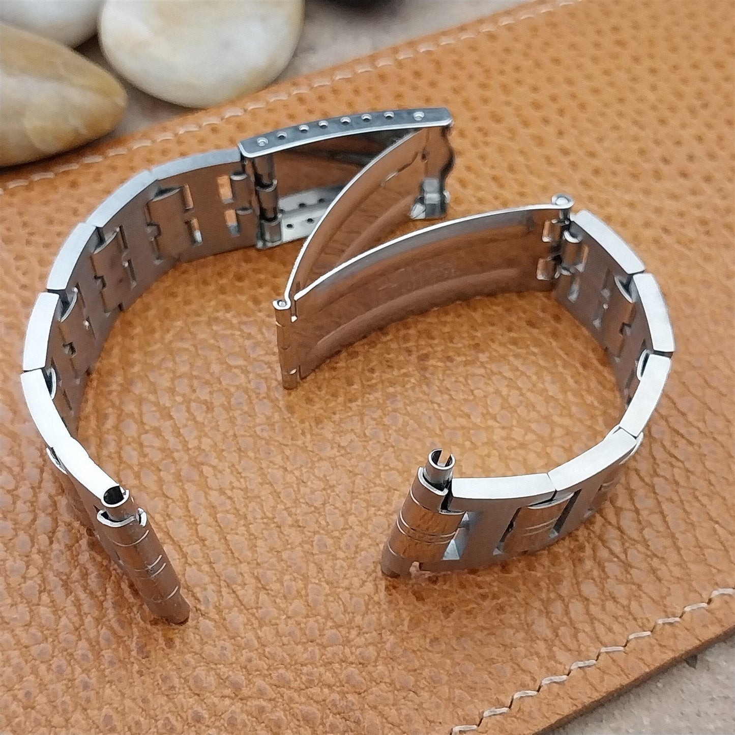 20mm JB Champion 19mm 22mm Solid Link Stainless Steel Unused 1960s Watch Band