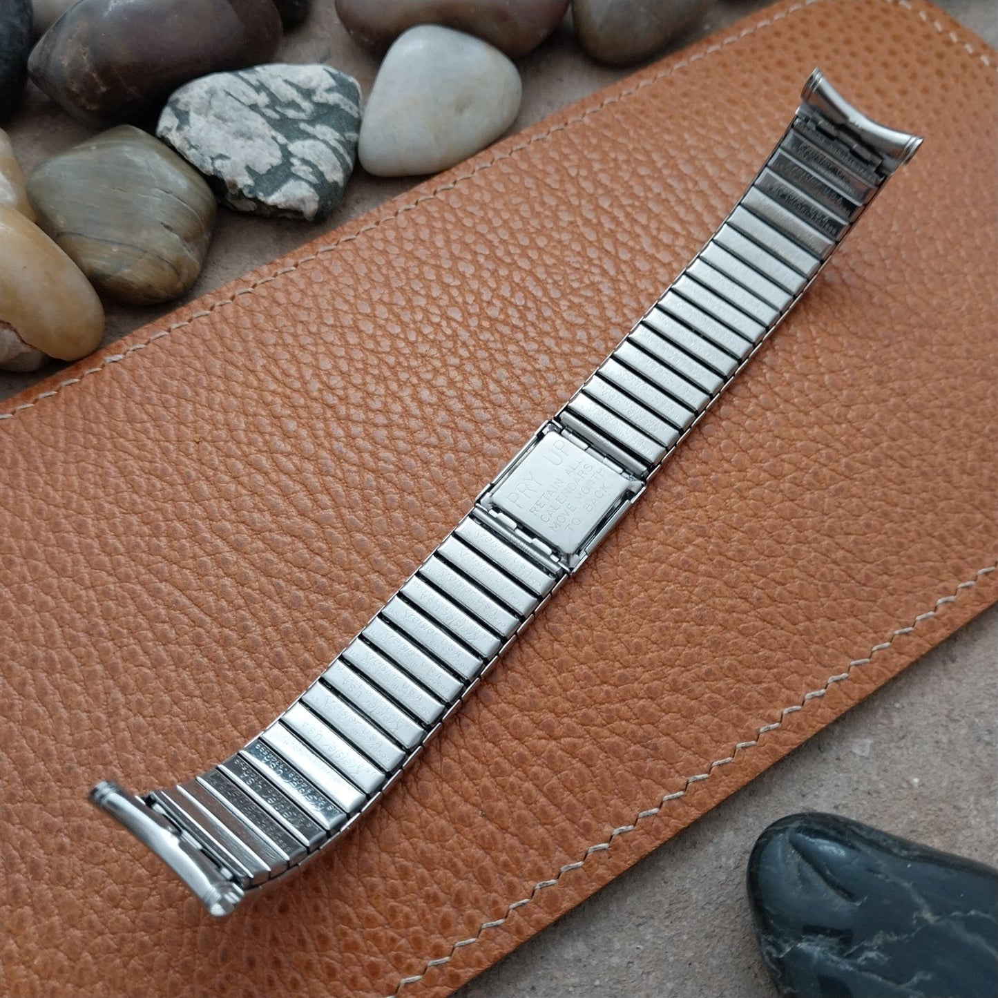 19mm 18mm 17mm Kreisler Stainless Steel Calendar 1969 Unused Vintage Watch Band