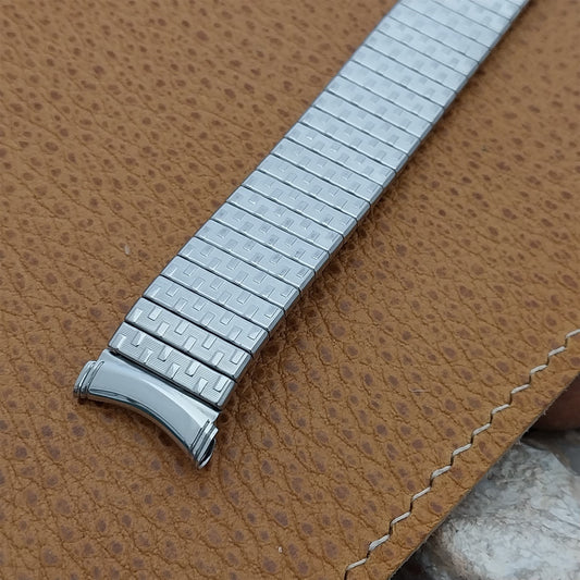 19mm 18mm Kreisler Stainless Steel Long DuraFlex 1960s Vintage Watch Band nos