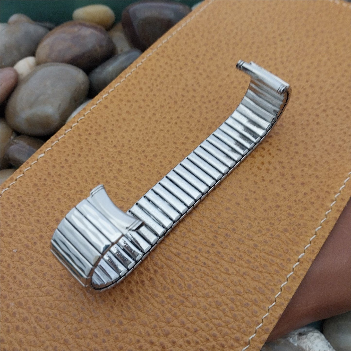Kreisler 19mm 18mm Stainless Steel Long DuraFlex nos 1960s Vintage Watch Band