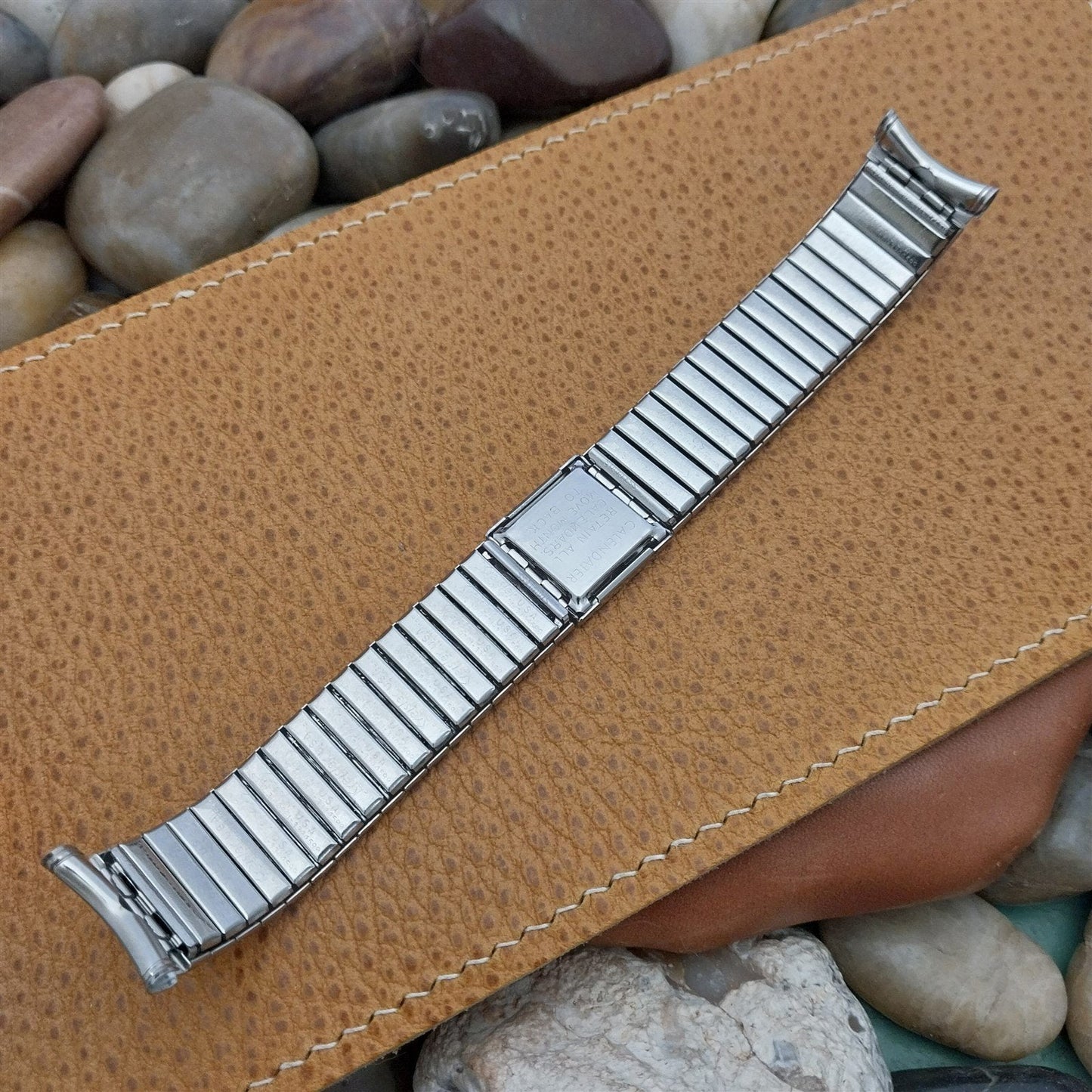 Kreisler USA Made Stainless Steel Calendar DuraFlex 1970 Vintage Watch Band nos