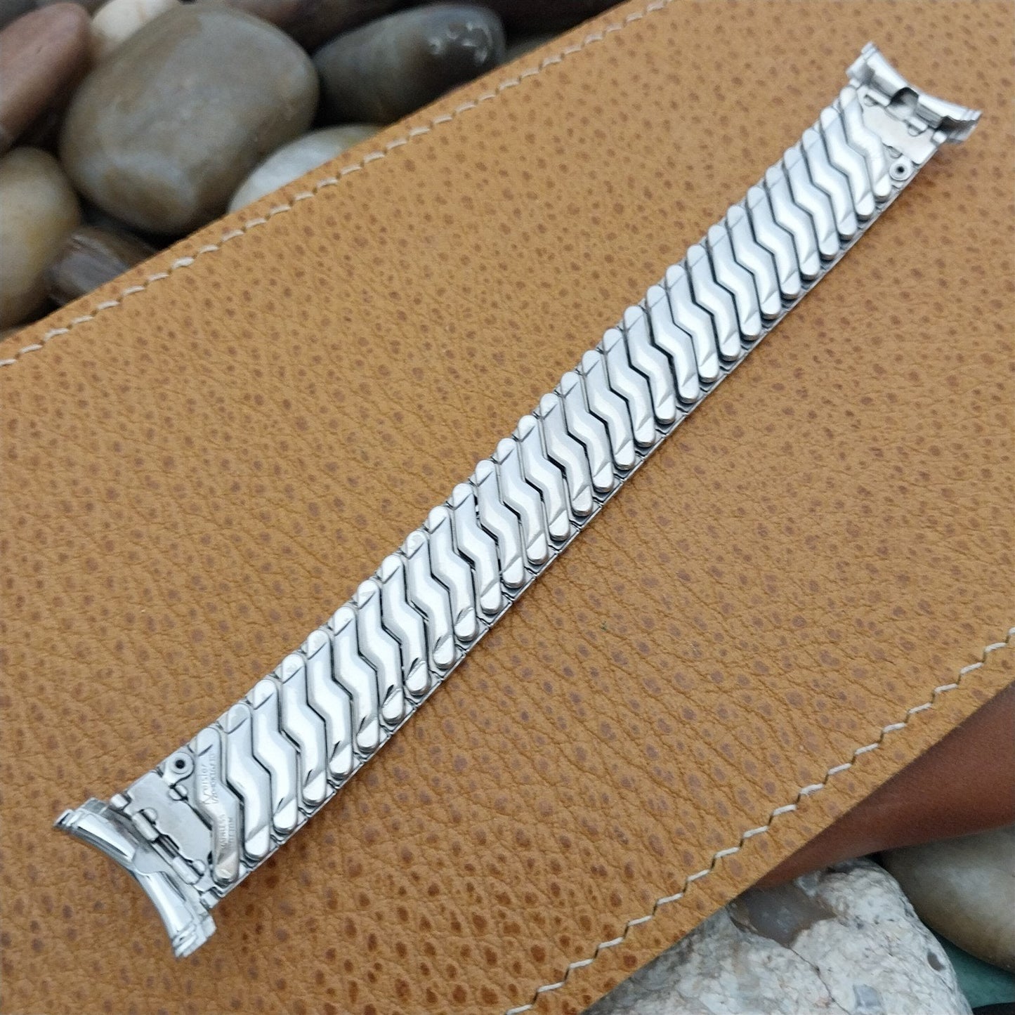 19mm 18mm 16mm Kreisler 10k White Gold-Filled Unused 1960s Vintage Watch Band