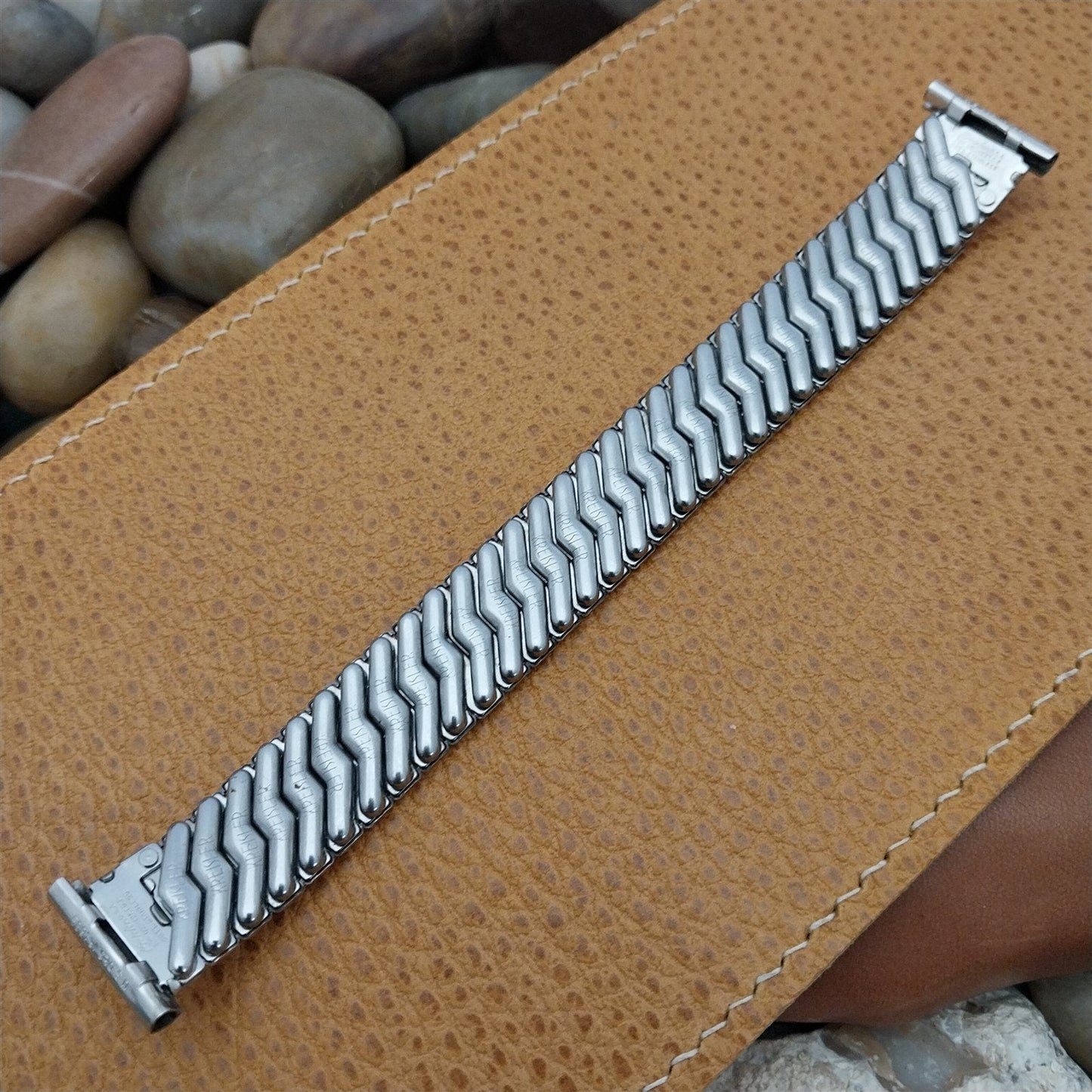 19mm 18mm 16mm Kreisler 12k White Gold-Filled Unused 1950s Vintage Watch Band