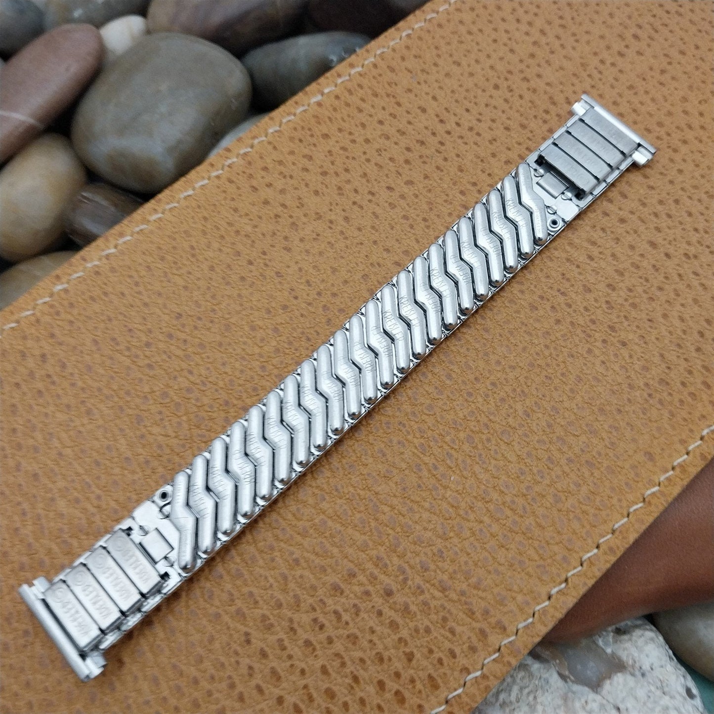 19mm 18mm 16mm Kreisler USA 10k White Gold-Filled nos 1960s Vintage Watch Band