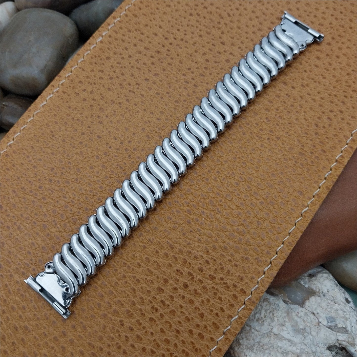 1953 Flex-Let USA Stainless Steel Classic nos Vintage Watch Band 16-19mm