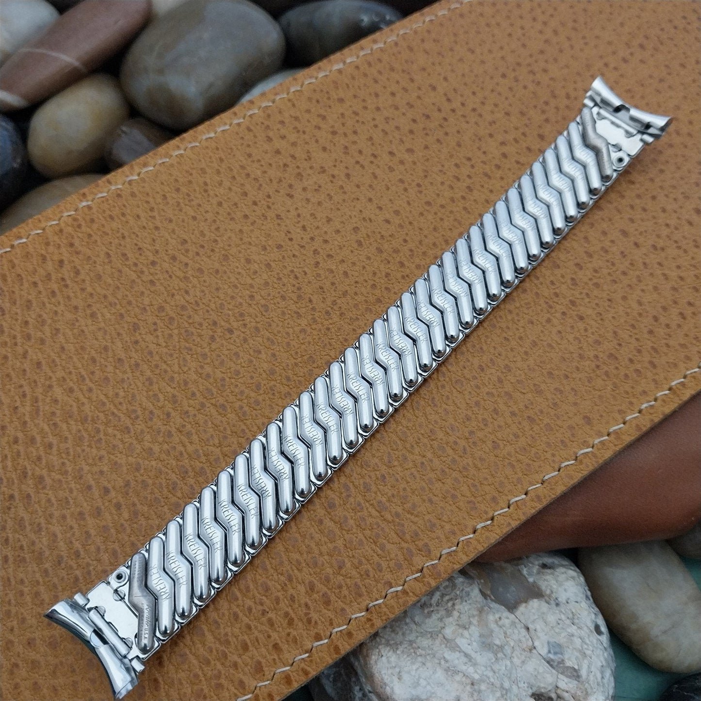 19mm 18mm 17mm White Gold-Fill Kreisler Classic Unused 1960s Vintage Watch Band