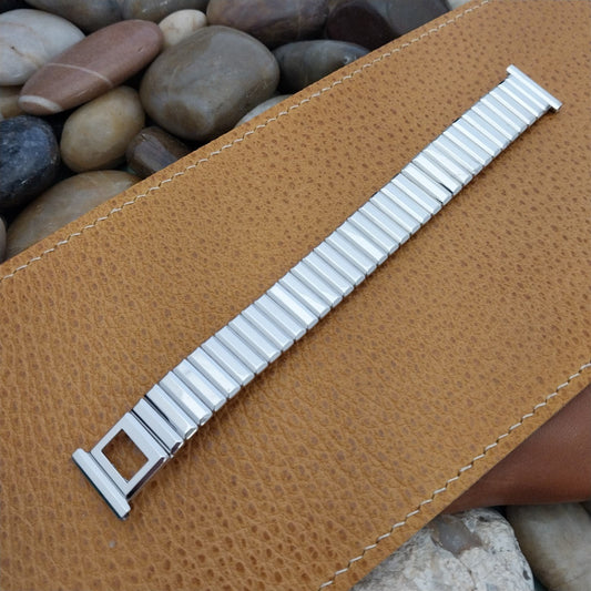 1950s Kreisler 14K White Gold-Filled Signet Initial Long Vintage Watch Band