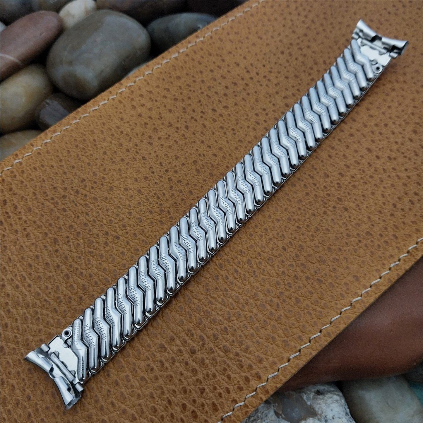 19mm 18mm 17mm 10K White Gold-Filled Kreisler Unused 1960s Vintage Watch Band