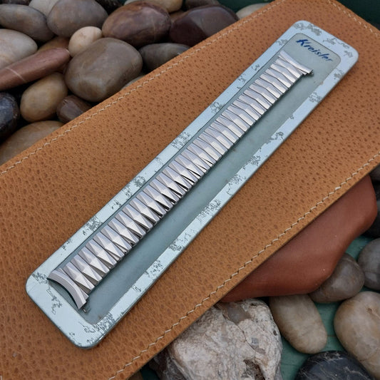 19mm 18mm 17mm White Gold-Filled Kreisler Long Unused 1960s Vintage Watch Band