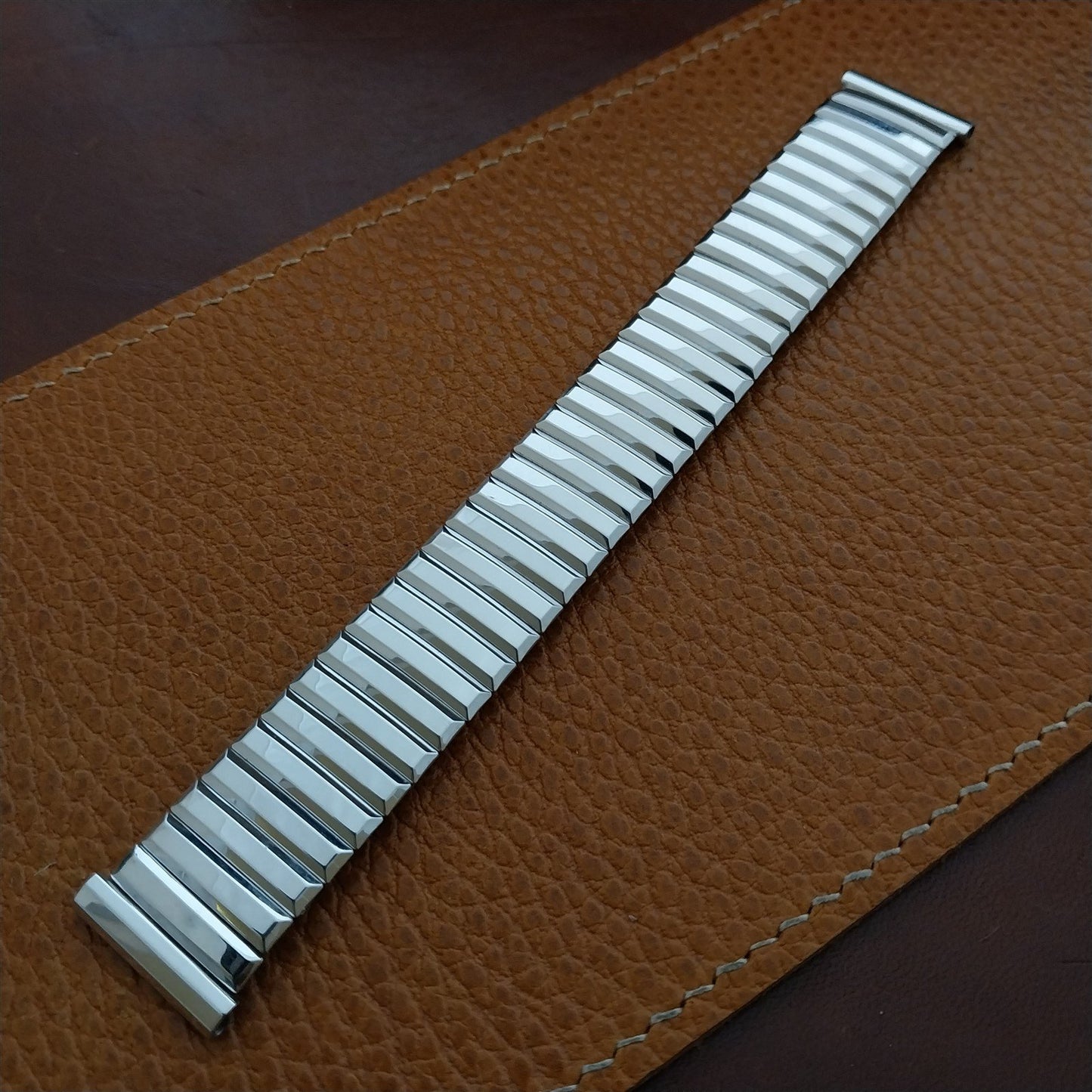 19mm 18mm Kreisler Wide 10k White Gold-Filled Unused 1950s Vintage Watch Band