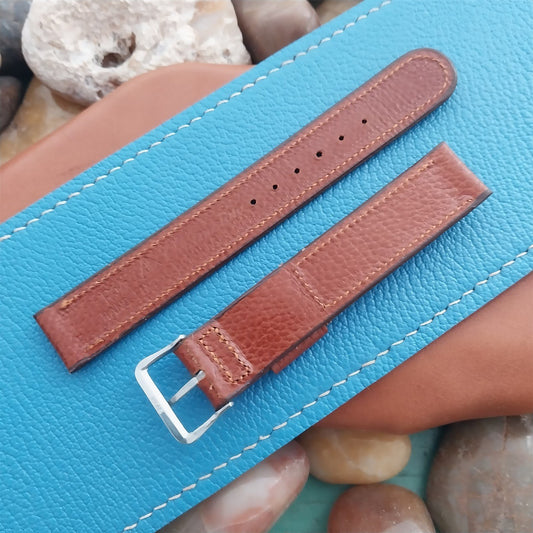 Vintage Elgin Logo Buckle& 5/8" Buffalo Calf Classic Unused Field Watch Strap