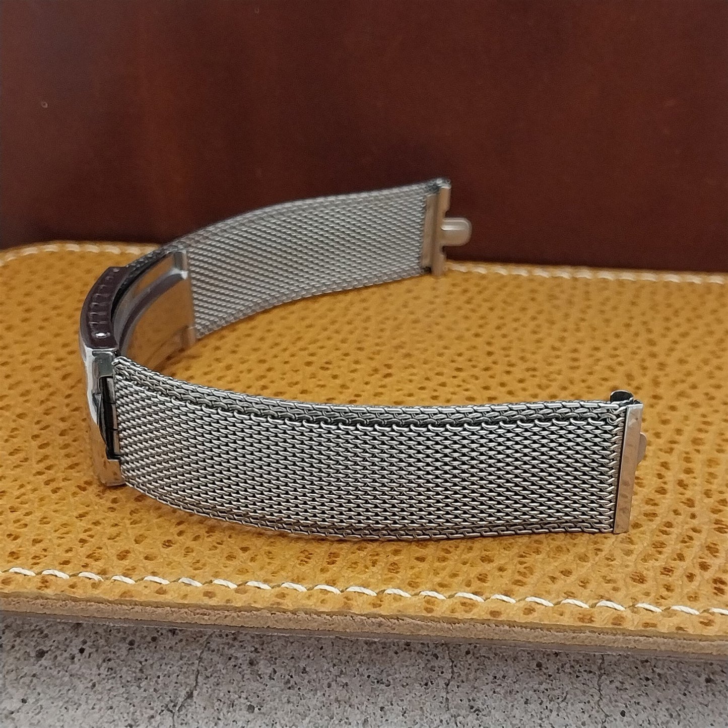 17.2mm Classic Stainless Steel Mesh Kreisler USA Unused 1960s Vintage Watch Band