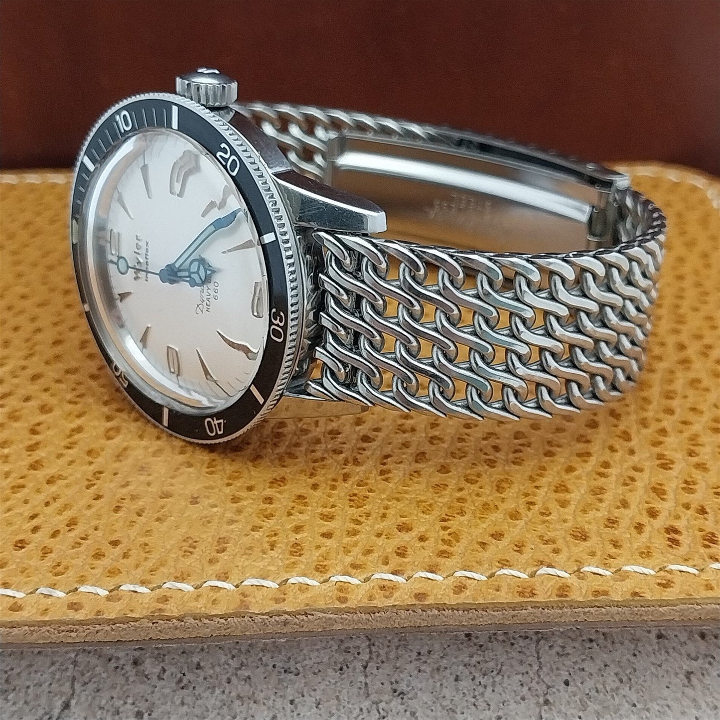 Vintage 17.2mm Thick Shark Mesh Stainless Steel Kreisler Unused nos Watch Band