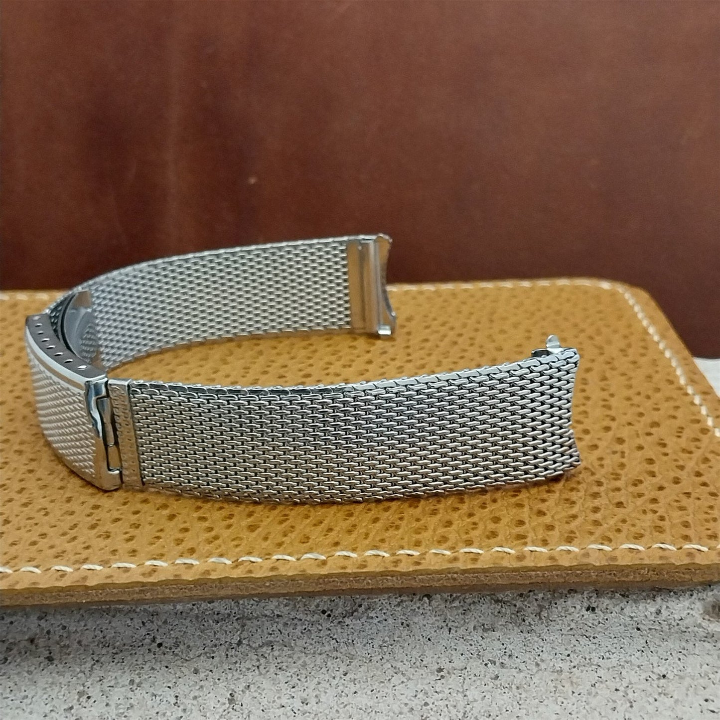 17.2mm Stainless Steel Mesh Kreisler USA nos Unused 1960s Vintage Watch Band