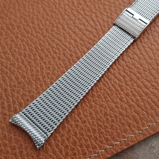 19mm 18mm 1960s Vintage Kreisler Classic Stainless Steel Mesh Unused Watch Band