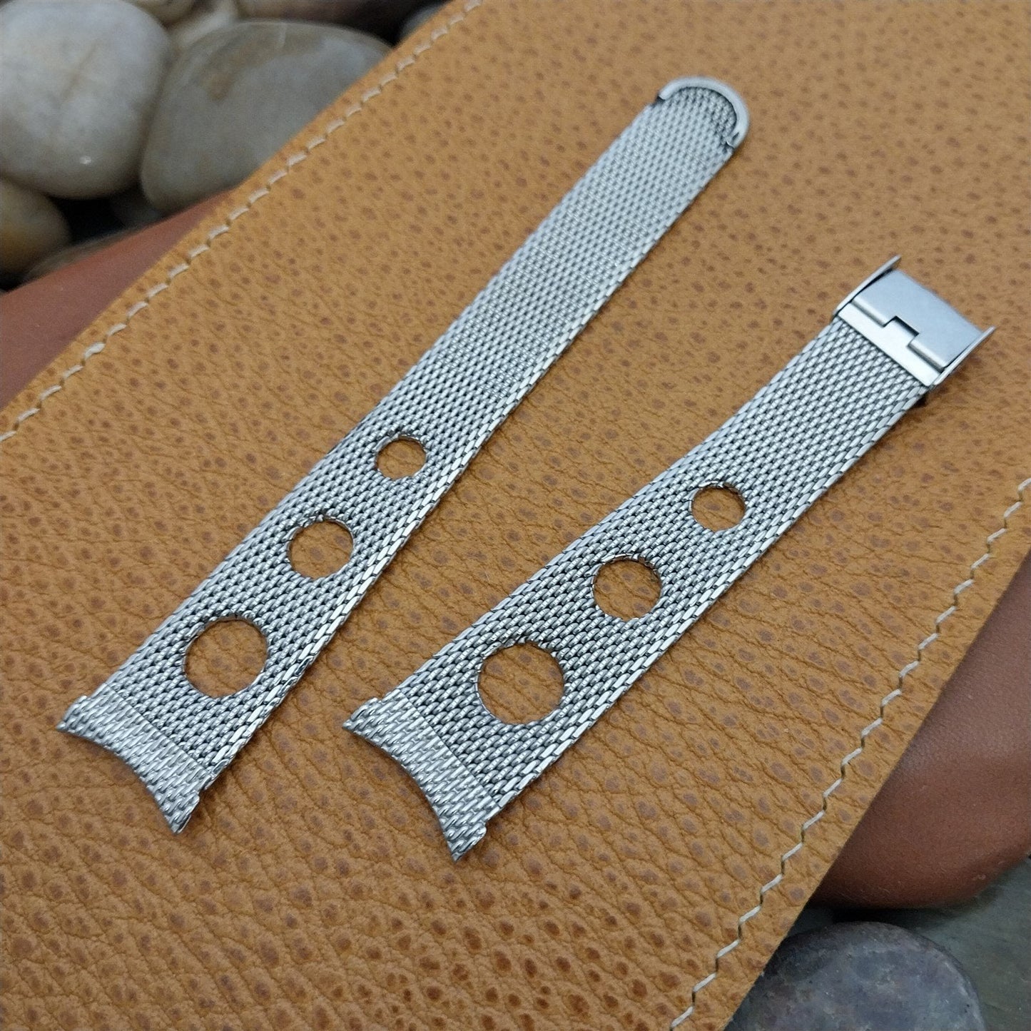 19mm Kreisler USA Stainless Steel Mesh Rally Unused nos 1960s Vintage Watch Band
