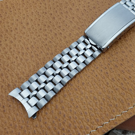 18mm Stainless Steel Rice Beads Classic nos Unused Vintage Watch Band